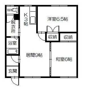 富岡マンション【1階】の間取り