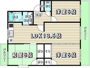 グランドハイツエクレール【3階】の間取り