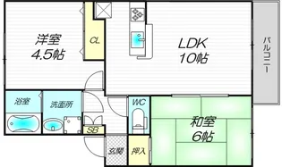 シャトレヴェールA棟【2階】の間取り