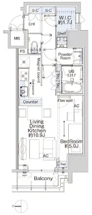 ベルファース蒲田West【3階】の間取り