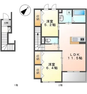 メゾンド・ボヌール【2階】の間取り