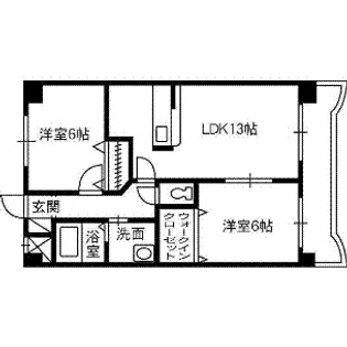 プレジール奥田【4階】の間取り