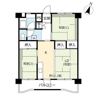 UR久喜青葉【5階】の間取り