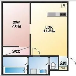 フォルテッツア城南【1階】の間取り
