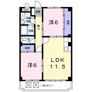 モデルノ【3階】の間取り