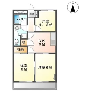 レジデンスミズノ壱番館【1階】の間取り