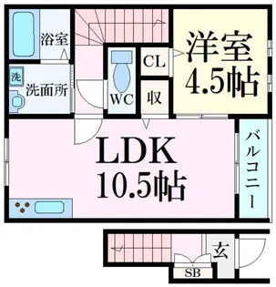 マスハイツ【2階】の間取り