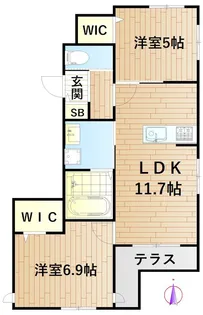 ステラ元住吉【1階】の間取り