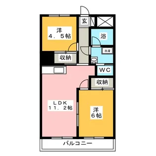 シェモワ前橋【7階】の間取り