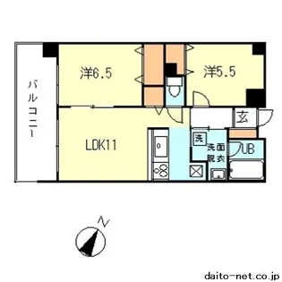 リバーデール【3階】の間取り