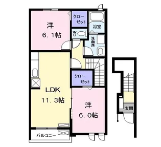 NEST(ネスト【2階】の間取り