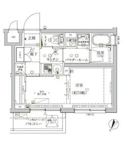 クレイシア新宿ノース【2階】の間取り