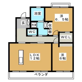 マンションボヌール【2階】の間取り
