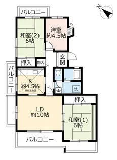 UR奈良青山【3階】の間取り