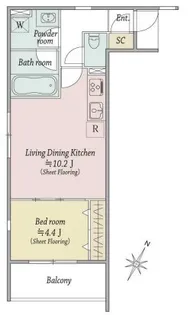 MOCXION扇【1階】の間取り