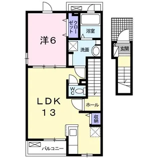 ユニゾンパークサイド V【2階】の間取り