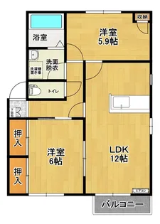 ヴォンメゾン GASHO C棟【1階】の間取り