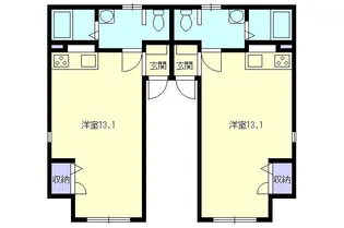 ランドマーク下々条D【1階】の間取り