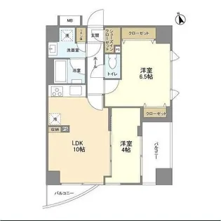 パークフラッツ芝浦【9階】の間取り