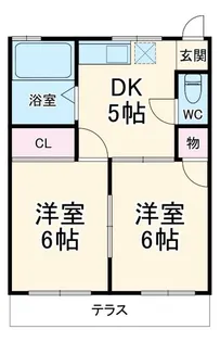 コーポエメラルド【1階】の間取り