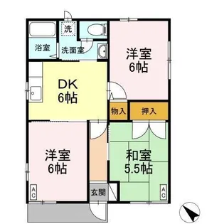 ソレアード【1階】の間取り