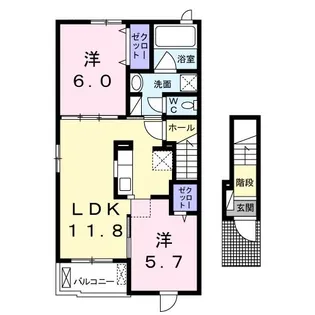フォーシーズンズ【2階】の間取り