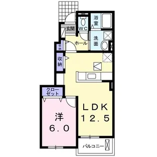 メビウスレ-ブ【1階】の間取り