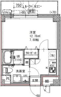 GENOVIA六町【4階】の間取り