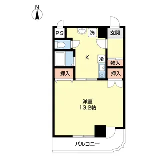 リバティープラザ花園【6階】の間取り
