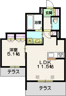 グランドゥール ソレイユ 浦和II【1階】の間取り