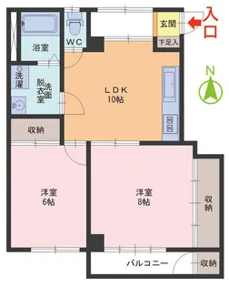 パセオ有里【2階】の間取り