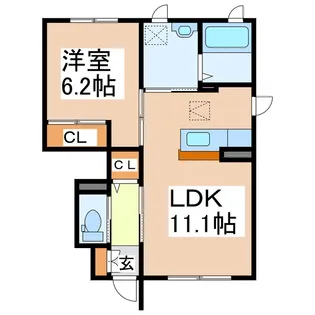 シャーメゾン羽須和【1階】の間取り