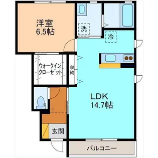 メルベーユA棟【1階】の間取り