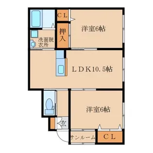 ボヌール下祓川 A棟【1階】の間取り
