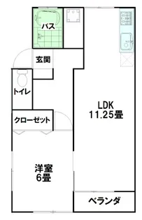 ハイムチバ・サンフラワー【1階】の間取り