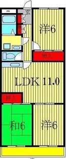 パイントリーハイツ【5階】の間取り