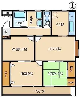 パークルミナス【3階】の間取り