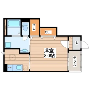 クレストール泉中央【1階】の間取り