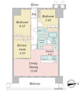 ラフィシア上前津【7階】の間取り