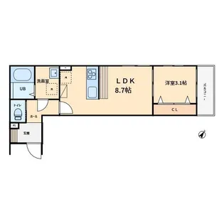 ブランメゾンB【2階】の間取り