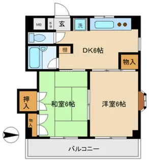 エムエスハイム【6階】の間取り