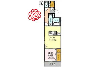 高井田ハイツ【3階】の間取り