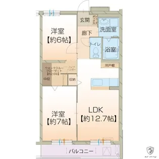 Cuarto Gishou【3階】の間取り