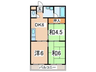 カワデンハイツIIIの間取り