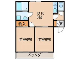 ドミール小柳町B棟【1階】の間取り