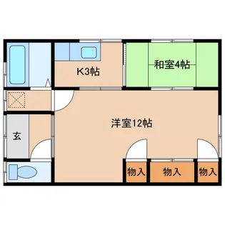 武市アパート【1階】の間取り
