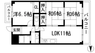 リブレ鴻池【2階】の間取り