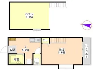 サンプラトーII【2階】の間取り