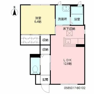 パークフロント樹B【1階】の間取り
