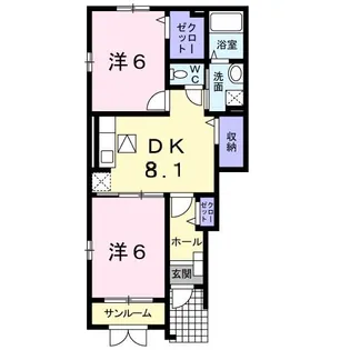 スウィート メモリー【1階】の間取り